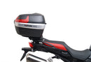 The Ventura BMW F850 GS (19 - >) Bike-Pack Kit offers a stylish black pack with an EVO-rack for seamless integration. It includes sturdy L-brackets and screws, set against a crisp white background, ideal for those searching for style and practicality in their Top-Box Rack setup.