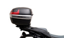 The Ventura Bike-Pack Kit for BMW R 1300 GS, Trophy, Triple, Tramuntana (24 - >) includes an EVO-12 pack, Evo-Rack top-box rack mounted on a motorcycle, and an L-Bracket image with screws. Each item is labeled below its image.