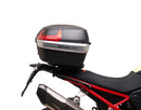 The Ventura EVO-12 Bike-Pack Kit for BMW F 900 GS, F 900 GS Trophy (24 - >) includes a black EVO-12 Pack, black Evo-Rack mounted on your bike, and an L-Bracket with screws. Items feature bold red tags and are Sport-Rack compatible.