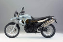 Image showing the Ventura EVO-12 Bike-Pack Kit for BMW F 650 GS (08-12), which includes an EVO-12 pack, an Evo-Rack mounted on the motorcycle, and a labeled L-Bracket with screws.