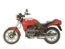Generic image showing a Ventura EVO-12 Bike-Pack Kit for BMW K 100, 75 C (1986), with three components: EVO-12 pack bag, Evo-Rack mounted on a bike, and an L-Bracket with screws.
