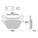 Brembo Prime Carbon Ceramic Rear Brake Pads 07HD1011
