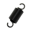 A cylindrical, tightly wound coiled black metal tension spring with hooks on each end, labeled 45133-329-000, identified as the REAR BRAKE SHOE SPRING OEM FITMENT HONDA by OEM HONDA PARTS. The rear brake panel spring is displayed against a plain white background.