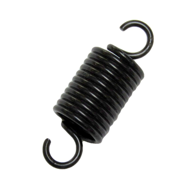 A cylindrical, tightly wound coiled black metal tension spring with hooks on each end, labeled 45133-329-000, identified as the REAR BRAKE SHOE SPRING OEM FITMENT HONDA by OEM HONDA PARTS. The rear brake panel spring is displayed against a plain white background.