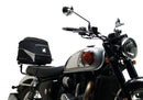 Image showing three components of the Ventura EVO-12 Bike-Pack Kit for BSA Goldstar 650 (22 – >): an EVO-12 black bag, EVO-Rack rear bike rack, and a generic L-Bracket image. Perfect for Adjustable Pack-Rack or Top-Box Rack setups.