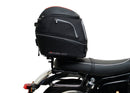 Image showing three components of the Ventura EVO-12 Bike-Pack Kit for BSA Goldstar 650 (22 – >): an EVO-12 black bag, EVO-Rack rear bike rack, and a generic L-Bracket image. Perfect for Adjustable Pack-Rack or Top-Box Rack setups.