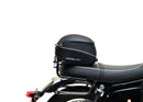 Image showing three components of the Ventura EVO-12 Bike-Pack Kit for BSA Goldstar 650 (22 – >): an EVO-12 black bag, EVO-Rack rear bike rack, and a generic L-Bracket image. Perfect for Adjustable Pack-Rack or Top-Box Rack setups.