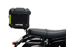 Image showing three components of the Ventura EVO-12 Bike-Pack Kit for BSA Goldstar 650 (22 – >): an EVO-12 black bag, EVO-Rack rear bike rack, and a generic L-Bracket image. Perfect for Adjustable Pack-Rack or Top-Box Rack setups.