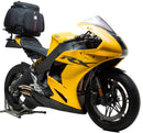 A collage of the EBR 1190 RX (14-15) Bike-Pack Kit by Ventura displays the Evo-Rack on a motorcycle and an Adjustable Pack-Rack. The kit includes an EVO-12 pack, L-Bracket, and small parts with a "generic image" label.