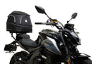The CF Moto 650 NK (16 - >) display includes a Ventura EVO-12 pack, an EVO-Rack installed on a bike, and an image of the L-Bracket with screws labeled as standard, all designed to complement your Top-Box Rack system.
