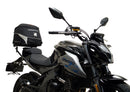 The CF Moto 650 NK (16 - >) display includes a Ventura EVO-12 pack, an EVO-Rack installed on a bike, and an image of the L-Bracket with screws labeled as standard, all designed to complement your Top-Box Rack system.