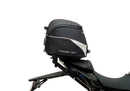 The CF Moto 650 NK (16 - >) display includes a Ventura EVO-12 pack, an EVO-Rack installed on a bike, and an image of the L-Bracket with screws labeled as standard, all designed to complement your Top-Box Rack system.