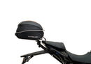 The CF Moto 650 NK (16 - >) display includes a Ventura EVO-12 pack, an EVO-Rack installed on a bike, and an image of the L-Bracket with screws labeled as standard, all designed to complement your Top-Box Rack system.