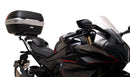 The Ventura EVO-12 Bike-Pack Kit for CF Moto 450 SR-S (24 ->) includes a black EVO-12 pack, Sport-Rack EVO-Rack (metal bike rack), and L-Bracket with screws; hardware is shown separately as a generic image.