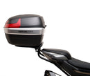 Image shows a Ventura EVO-12 Bike-Pack Kit for CF Moto 800 NK (23->), featuring a black EVO-12 pack, an adjustable metal Pack-Rack on the bike, and a generic L-bracket with mounting hardware.