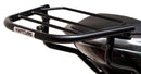 Image shows a Ventura EVO-12 Bike-Pack Kit for CF Moto 800 NK (23->), featuring a black EVO-12 pack, an adjustable metal Pack-Rack on the bike, and a generic L-bracket with mounting hardware.