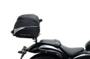 The Ventura CF Moto 450 CL-C (24 - >) Bike-Pack Kit includes a black zippered EVO-12 Pack, sturdy EVO-Rack, and L-Bracket pannier support for secure, organized motorcycle storage.