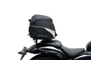 The Ventura CF Moto 450 CL-C (24 - >) Bike-Pack Kit includes a black zippered EVO-12 Pack, sturdy EVO-Rack, and L-Bracket pannier support for secure, organized motorcycle storage.