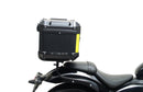 The Ventura CF Moto 450 CL-C (24 - >) Bike-Pack Kit includes a black zippered EVO-12 Pack, sturdy EVO-Rack, and L-Bracket pannier support for secure, organized motorcycle storage.