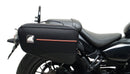 The Ventura CF Moto 450 CL-C (24 - >) Bike-Pack Kit includes a black zippered EVO-12 Pack, sturdy EVO-Rack, and L-Bracket pannier support for secure, organized motorcycle storage.
