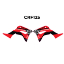 Honda CRF125 Custom Front Shroud Graphics | Black/White City Honda Design