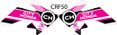 Honda CRF50 Custom Front Shroud Graphics | Pink City Honda Design