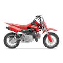 Red Honda City Honda dirt bike on a white background