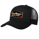 Black trucker cap with a Honda Racing logo on a white background