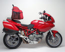 Image showing Ventura components for Ducati 1100 Multistrada (07-09): a black EVO-12 pack, an Evo-Rack mounted on the motorcycle, and L-brackets with hardware as a generic image.
