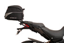 Ventura EVO-12 Bike-Pack Kit for Ducati 1260S Multistrada (18-20) includes a black EVO-12 Pack, Evo-Rack, and versatile L-Bracket with screws and hardware—all parts labeled for easy identification.