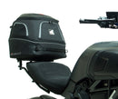 Image of Ventura Ducati Diavel 1260,1260S (20 - >) components. Top left: EVO-12 pack, a compact black bag with an orange stripe. Top right: Evo-Rack, a versatile bike top-box rack. Bottom: L-bracket set with screws in a generic image.