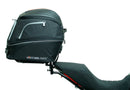 Image of Ventura Ducati Diavel 1260,1260S (20 - >) components. Top left: EVO-12 pack, a compact black bag with an orange stripe. Top right: Evo-Rack, a versatile bike top-box rack. Bottom: L-bracket set with screws in a generic image.