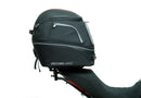 Image of Ventura Ducati Diavel 1260,1260S (20 - >) components. Top left: EVO-12 pack, a compact black bag with an orange stripe. Top right: Evo-Rack, a versatile bike top-box rack. Bottom: L-bracket set with screws in a generic image.