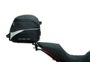 Image of Ventura Ducati Diavel 1260,1260S (20 - >) components. Top left: EVO-12 pack, a compact black bag with an orange stripe. Top right: Evo-Rack, a versatile bike top-box rack. Bottom: L-bracket set with screws in a generic image.