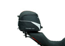 Image of Ventura Ducati Diavel 1260,1260S (20 - >) components. Top left: EVO-12 pack, a compact black bag with an orange stripe. Top right: Evo-Rack, a versatile bike top-box rack. Bottom: L-bracket set with screws in a generic image.