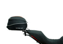Image of Ventura Ducati Diavel 1260,1260S (20 - >) components. Top left: EVO-12 pack, a compact black bag with an orange stripe. Top right: Evo-Rack, a versatile bike top-box rack. Bottom: L-bracket set with screws in a generic image.