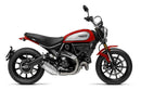 The image displays the Ventura EVO-12 Bike-Pack Kit on a Ducati 800 Scrambler (20-21). Featuring the sleek EVO-12 Pack in black and an adjustable Evo-Rack, it includes the "L-Bracket Generic" with screws for easy mounting.