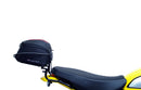 The image displays the Ventura EVO-12 Bike-Pack Kit on a Ducati 800 Scrambler (20-21). Featuring the sleek EVO-12 Pack in black and an adjustable Evo-Rack, it includes the "L-Bracket Generic" with screws for easy mounting.