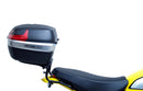 The image displays the Ventura EVO-12 Bike-Pack Kit on a Ducati 800 Scrambler (20-21). Featuring the sleek EVO-12 Pack in black and an adjustable Evo-Rack, it includes the "L-Bracket Generic" with screws for easy mounting.