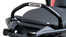 Image showing the Ventura EVO-12 Bike-Pack Kit for Ducati 1158 Multistrada V4, V4S, V4S Sport (21->), featuring a black zippered EVO-12 pack, Evo-Rack adjustable pack-rack on the bike, and L-bracket with screws (generic image).