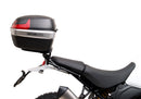 Image of a Ducati DesertX (22 - >) by Ventura featuring a sleek black EVO-12 Bike-Pack with an orange stripe, complemented by the versatile Top-Box Rack and an L-Bracket. Each component is clearly labeled: "EVO-12 Pack," "Top-Box Rack," and "L-Bracket (Generic Image).