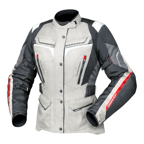 Dririder Ladies Apex 5 Jacket Grey White Black City Honda Manawatu