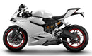Image showing EVO-12 Bike-Pack Kit components, including a black pack with an orange stripe. The kit features a Sport-Rack mounted on a Ducati 899 Panigale (2014 - >) and a versatile L-bracket with screws by Ventura.