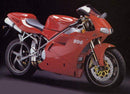 The image displays the Ventura Ducati 996 R Monoposto (2001) Bike-Pack Kit, featuring a black EVO-12 pack, an Adjustable Pack-Rack for easy bike mounting, and an L-Bracket with screws. Each part is labeled: EVO-12 PACK, EVO-RACK, and L-BRACKET (Generic Image).