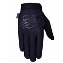 The FIST BREEZER BLACKEDOUT HOT WEATHER GLOVE is a black, full-finger mesh glove with a subtle logo and blue FIST tag, touch screen compatible and lightweight—ideal for cycling or sports, shown on a white background.