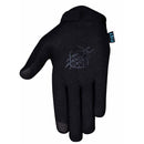 The FIST BREEZER BLACKEDOUT HOT WEATHER GLOVE is a black, full-finger mesh glove with a subtle logo and blue FIST tag, touch screen compatible and lightweight—ideal for cycling or sports, shown on a white background.
