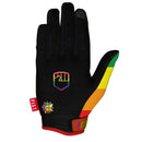 The FIST Natalya Diehm Rainbow Glove showcases LGBTQ+ Pride flag colors and “FIST” in vibrant letters across the fingers, finished with a bold red “FIST” tag near the wrist.