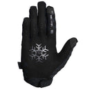 The FIST BLACKOUT CHEQUER FROSTY GLOVE is a black motocross glove featuring a textured checkerboard pattern and "FIST" embossed on the fingers, displayed on a white background.
