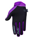 The FIST PURPLE STOCKER GLOVE is a purple MTB glove with "FIST" across the fingers, a closed fist emblem on the back, touchscreen thumb patch, and a "FIST" tag by the wrist.