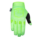 The FIST Lime Stocker Glove is a bright green MTB glove featuring “FIST” across the fingers, a black thumb patch, and a fist logo on the back—perfect for sports, biking, or as durable motocross gloves.